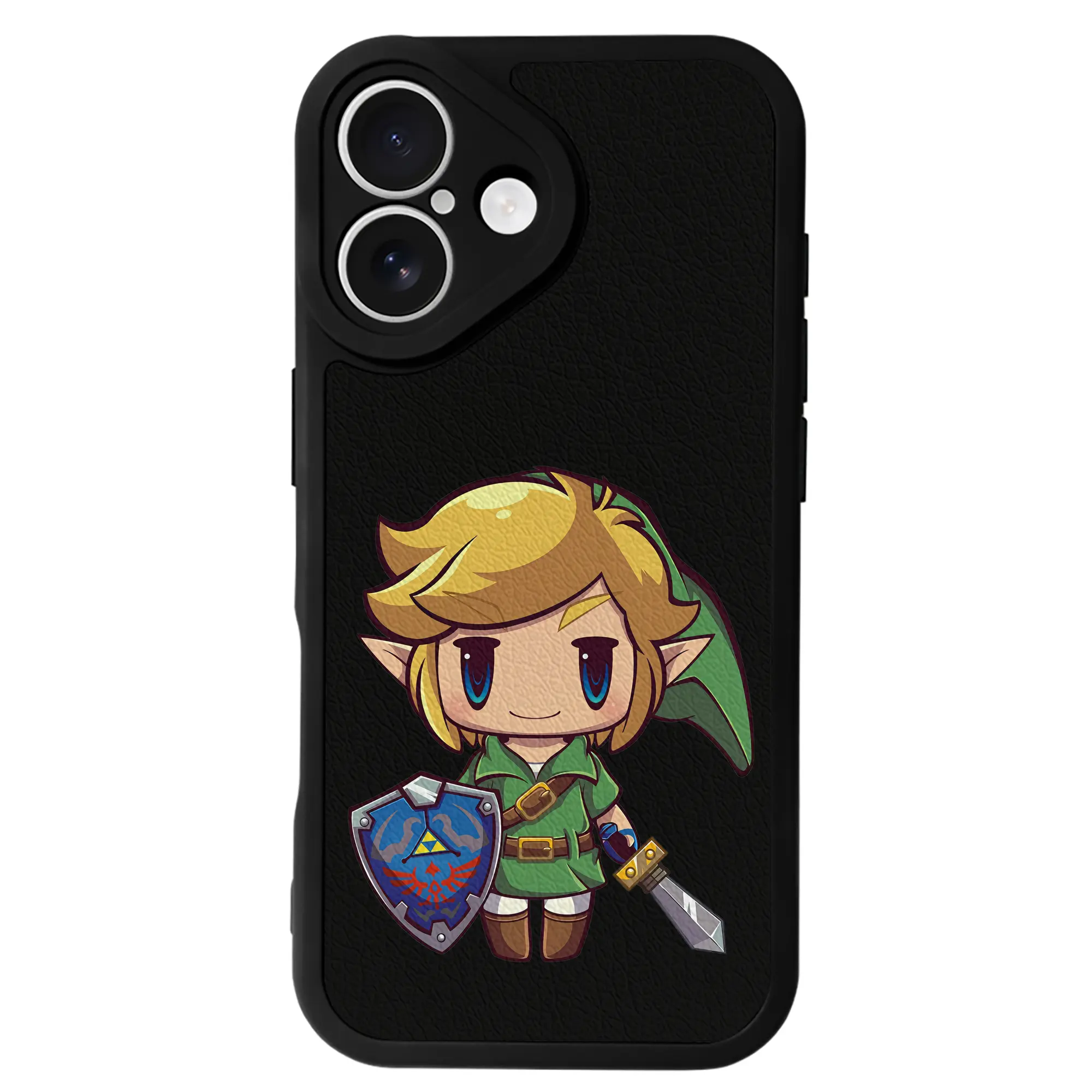 ゼルダの伝説 グッズ,リンク - IPhone 16シリーズ対応 ・ シリコンスマホケース ・ レザー調 ・ 高精度フィット ・ 耐衝撃 ・ ワイヤレス充電対応 ・ 精密カット